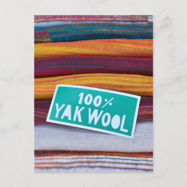 100% Yak Wool Postcard (Front)