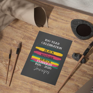 100 year celebration black history month 2026 postcard