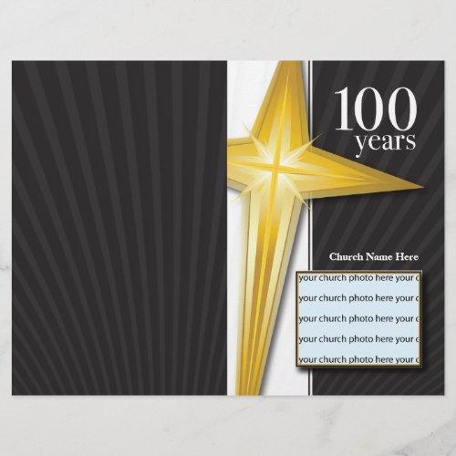 100 Year Church Anniversary Bulletin Flyer