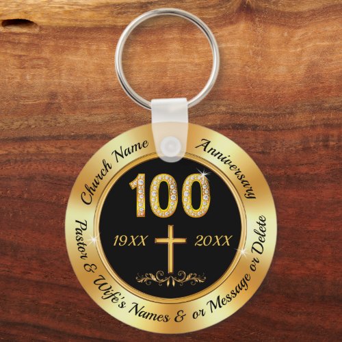 100 Year Church Anniversary Cheap Church Favors Keychain