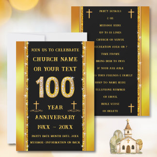 100 Year Church Anniversary, STUNNING Diamond Invitation