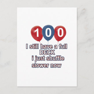 100 year funny birthday designs postcard