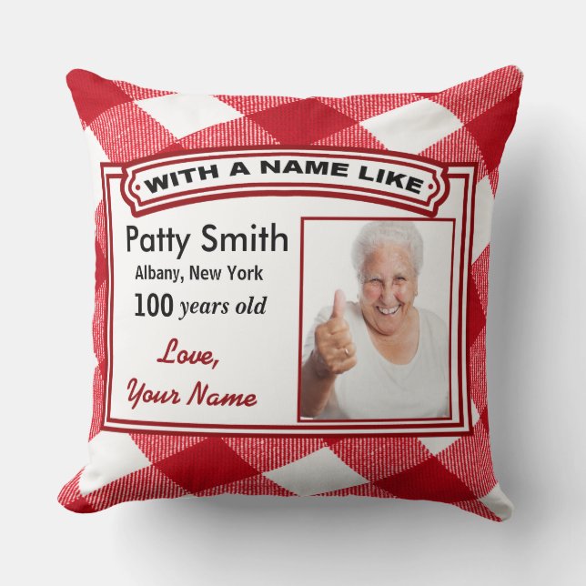 100 Year Old Pillow - All Customizable (Front)
