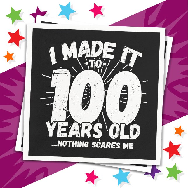 100 Year Old Sarcastic Meme Funny 100th Birthday Napkins (Creator Uploaded)
