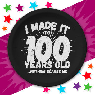 100 Year Old Sarcastic Meme Funny 100th Birthday Paper Plates