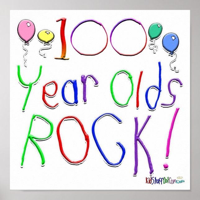 100 Year Olds Rock ! Poster (Front)