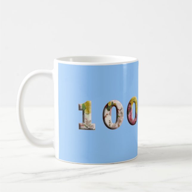 100 Years 100th Birthday Anniversary Milestone Mug (Left)