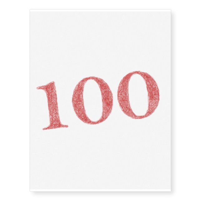 100 years anniversary temporary tattoos (Front)