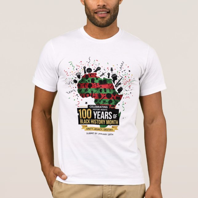 100 Years Celebration Black History Africa Tee (Front)
