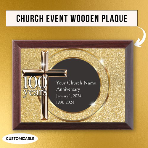 100 Years Church Anniversary Award Plaque