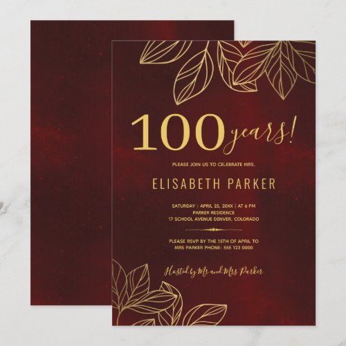 100 years classy elegant 100th birthday party