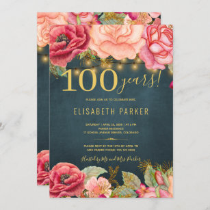 100th Anniversary Invitations Zazzle 100th Anniversary Invitations Zazzle