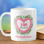 100 Years Loved Personalized 100th Birthday Mug<br><div class="desc">Delight a special lady on her 100th birthday with this gorgeous 100 Years Loved mug  Personalize with her name or another message.  Perfect 100th birthday gift for the woman who has everything!</div>