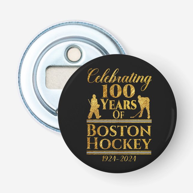100 Years Of Boston Hockey Bottle Opener (Front)