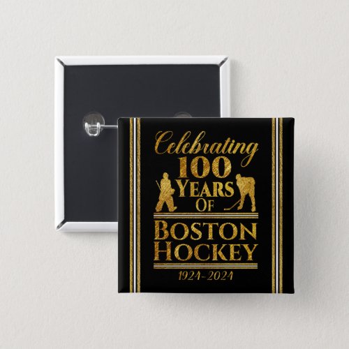 100 Years Of Boston Hockey Button