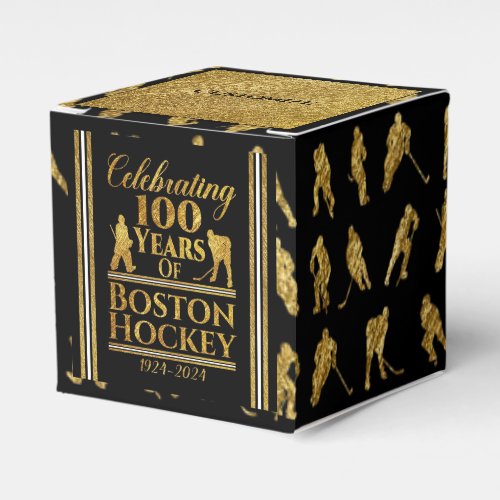 100 Years Of Boston Hockey Cube Favor Boxes