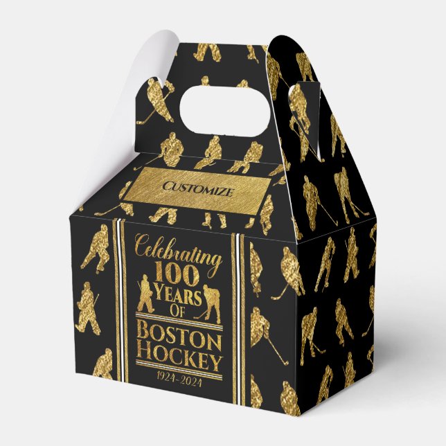 100 Years Of Boston Hockey Gable Favor Boxes (Front Side)