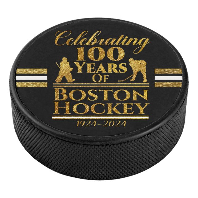 100 Years Of Boston Hockey Hockey Puck (3/4)