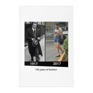 100 YEARS OF FASHION ACRYLIC PRINT