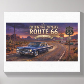 100 Years Of Route 66 Canvas Photo Tile