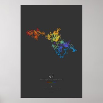 100k Digits Of The Square Root Of 2 (dark) Poster by creativ82 at Zazzle