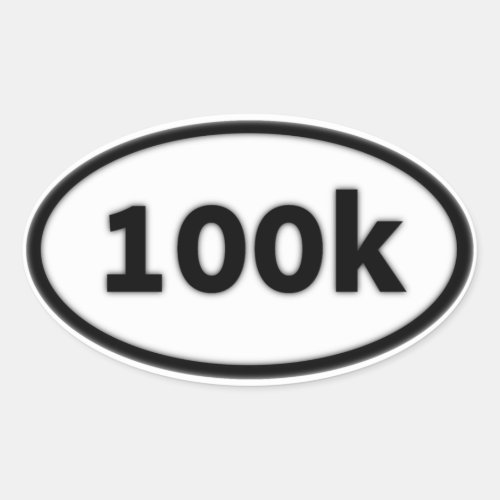 100k oval sticker