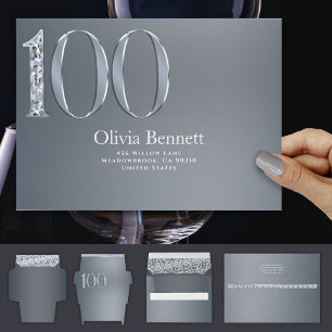 100th Anniversary Diamond Number One Hundred Envelope