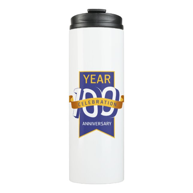 100th_anniversary_logo thermal tumbler (Front)