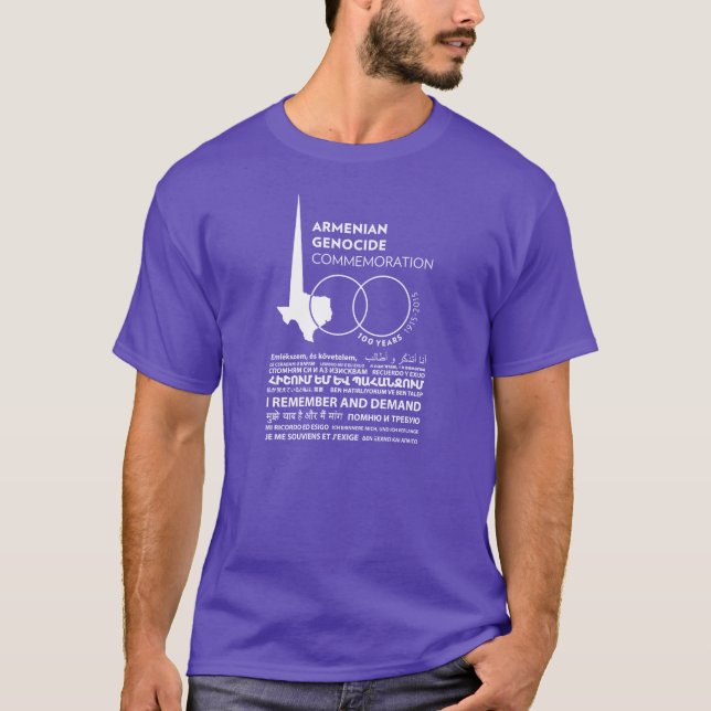 100th Armenian Genocide Commemoration of Texas T-Shirt (Front)