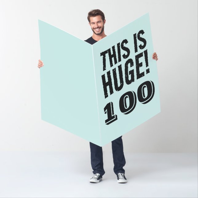 100TH BIRTHDAY 100 HUGE GIANT OVERSIZED CARD (In Situ)