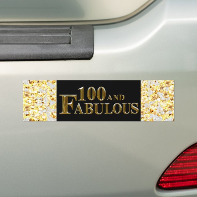 100th Birthday  Bumper Sticker (On Car)