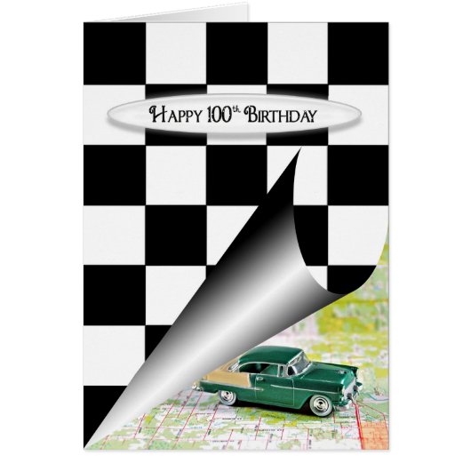 100th Birthday Car Cards (Front)