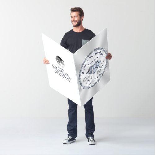 100th Birthday Cards, 3 Sizes Giant Birthday Cards