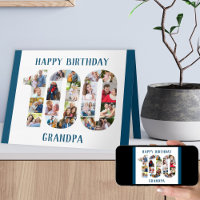 100th Birthday Cutout Number 100 Photo Collage