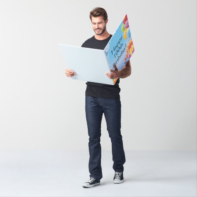 100th Birthday Design with Presents Giant Card (In Situ)