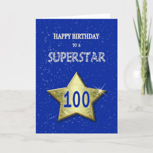 100th Birthday for a Superstar Card