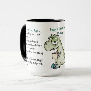 100th Birthday Funny Getting Older Gift EDIT AGE Mug