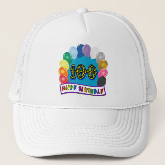 100th birthday assorted trucker balloons hat gifts hats
