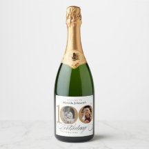 100th Birthday Gold White Calligraphy Custom Photo