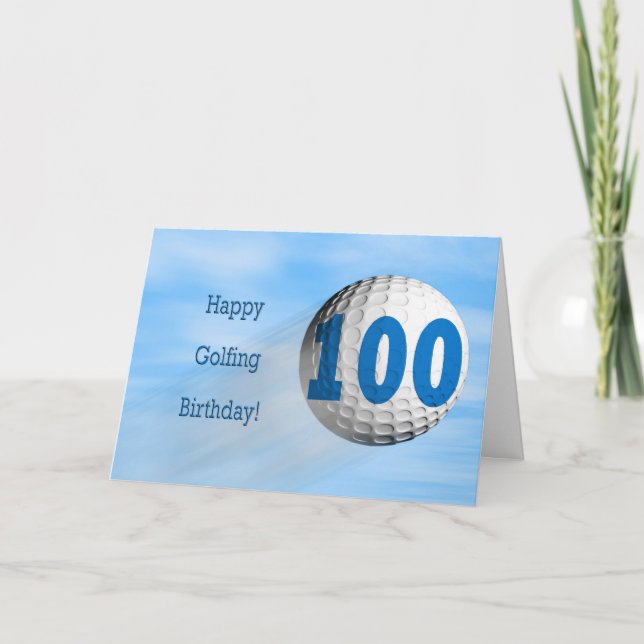 100th birthday golfing card (Front)
