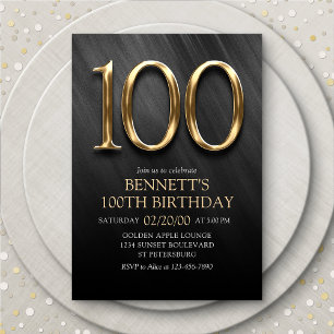 100th Birthday Invitation