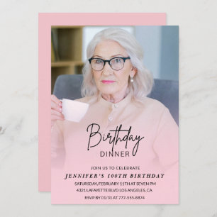 100th birthday invitations Birthday Dinner Photo