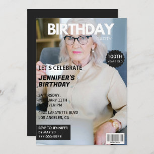 100th birthday invitations for her Magazine Cover