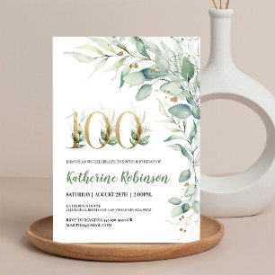 100th birthday invite for her Adult Birthday
