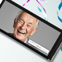 100th Birthday Male Stylish Photo Modern Hershey Bar Favors