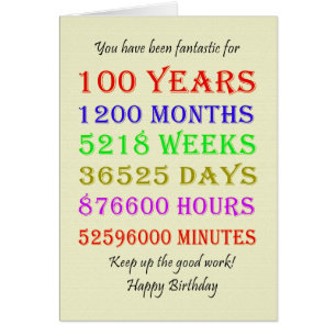 100th Birthday Milestones Cards