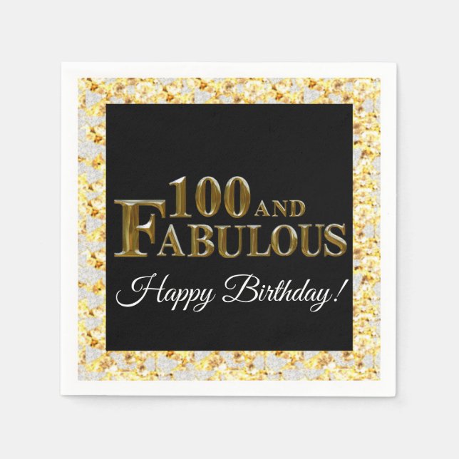 100th Birthday  Napkins (Front)
