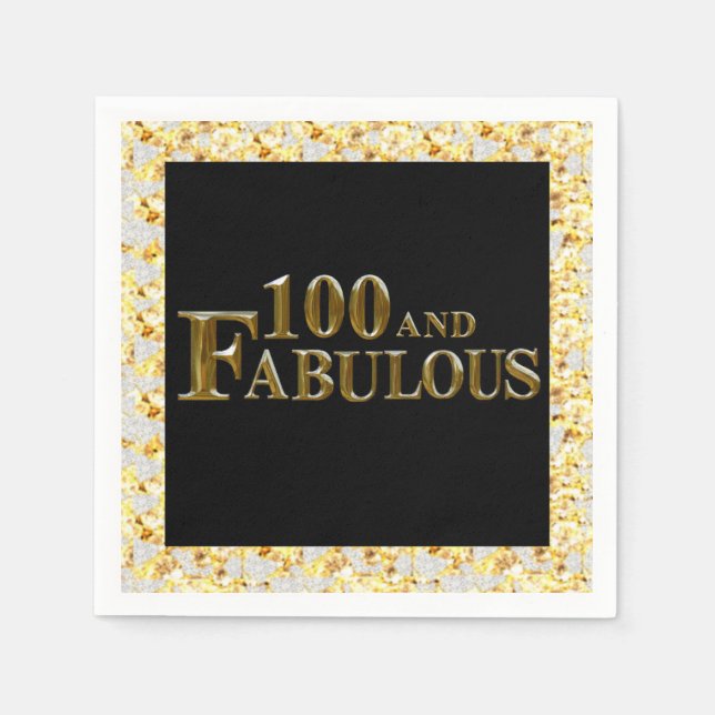100th Birthday  Napkins (Front)