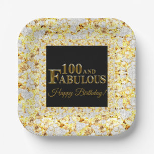 100th Birthday Paper Plates