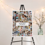 100th Birthday Party 100 Photo Collage Welcome Foam Board<br><div class="desc">Turn your favorite photos into a stunning piece of wall art. This custom photo collage design is the perfect way to tell your story, capturing a lifetime of memories in one beautiful display. With 100% personalization, you can easily upload your own photos and customize the text, fonts, and colors to...</div>